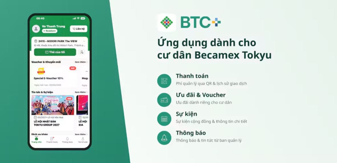 Becamex Tokyu chính thức ra mắt ứng dụng “BTC+”, nền tảng số hướng đến đô thị thông minh